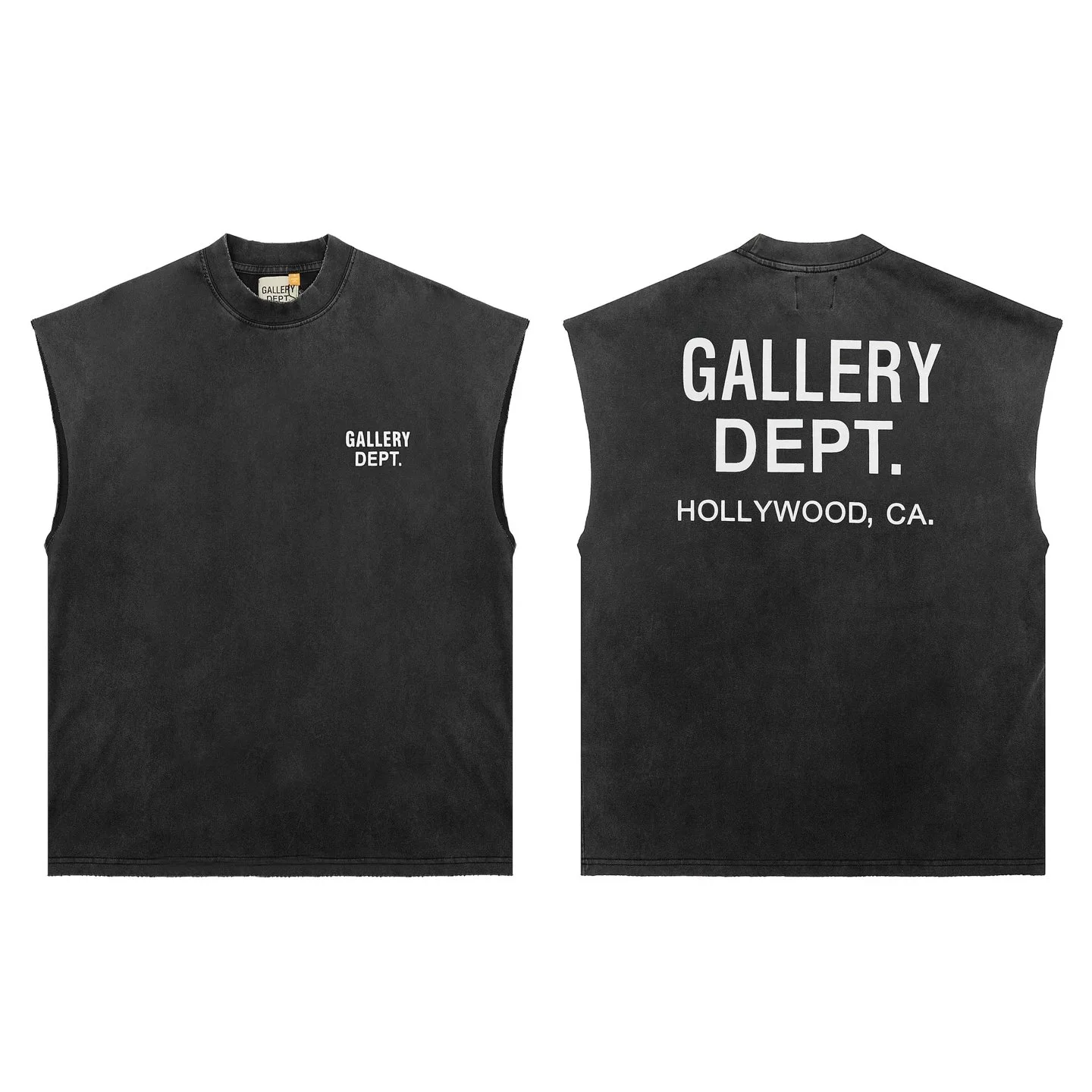 Gallery Dept. Hollywood CA Sleeveless T-Shirt Washed Black