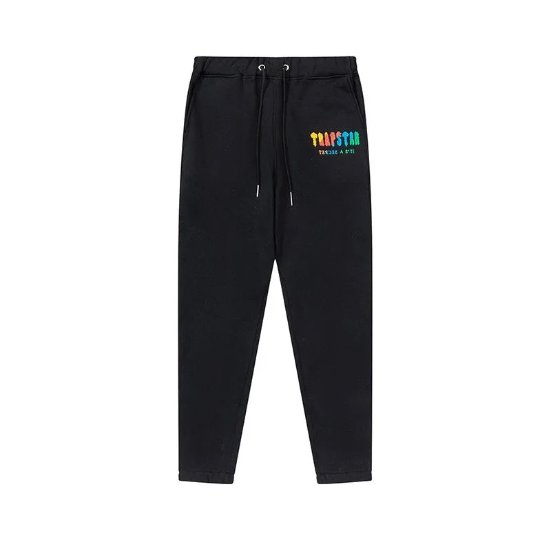 Trapstar Chenille Decoded Sweatpants Black Rainbow