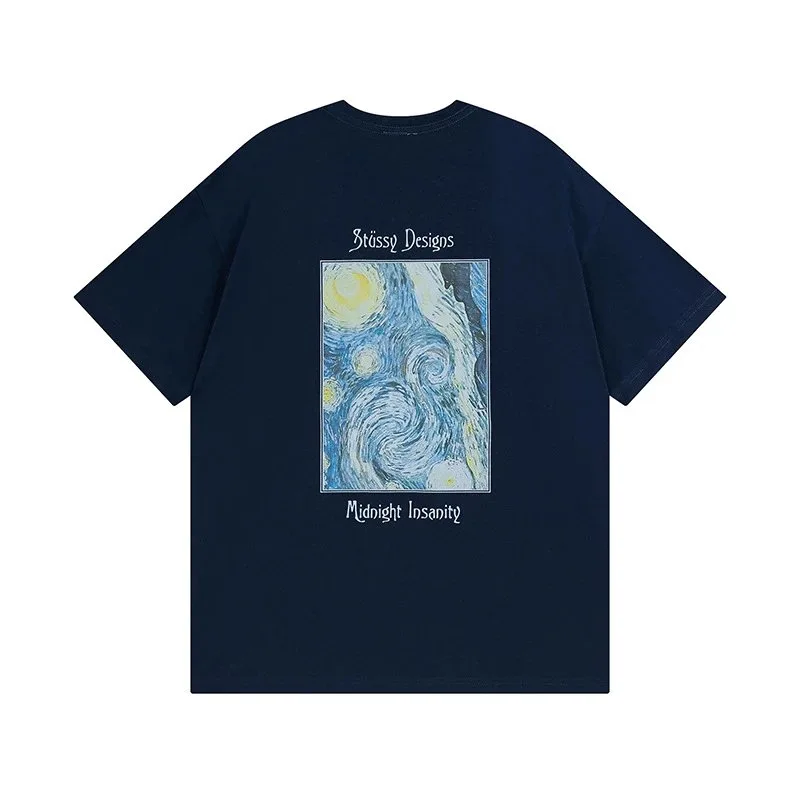 Stussy Designs Starry Night T-Shirt Navy Blue