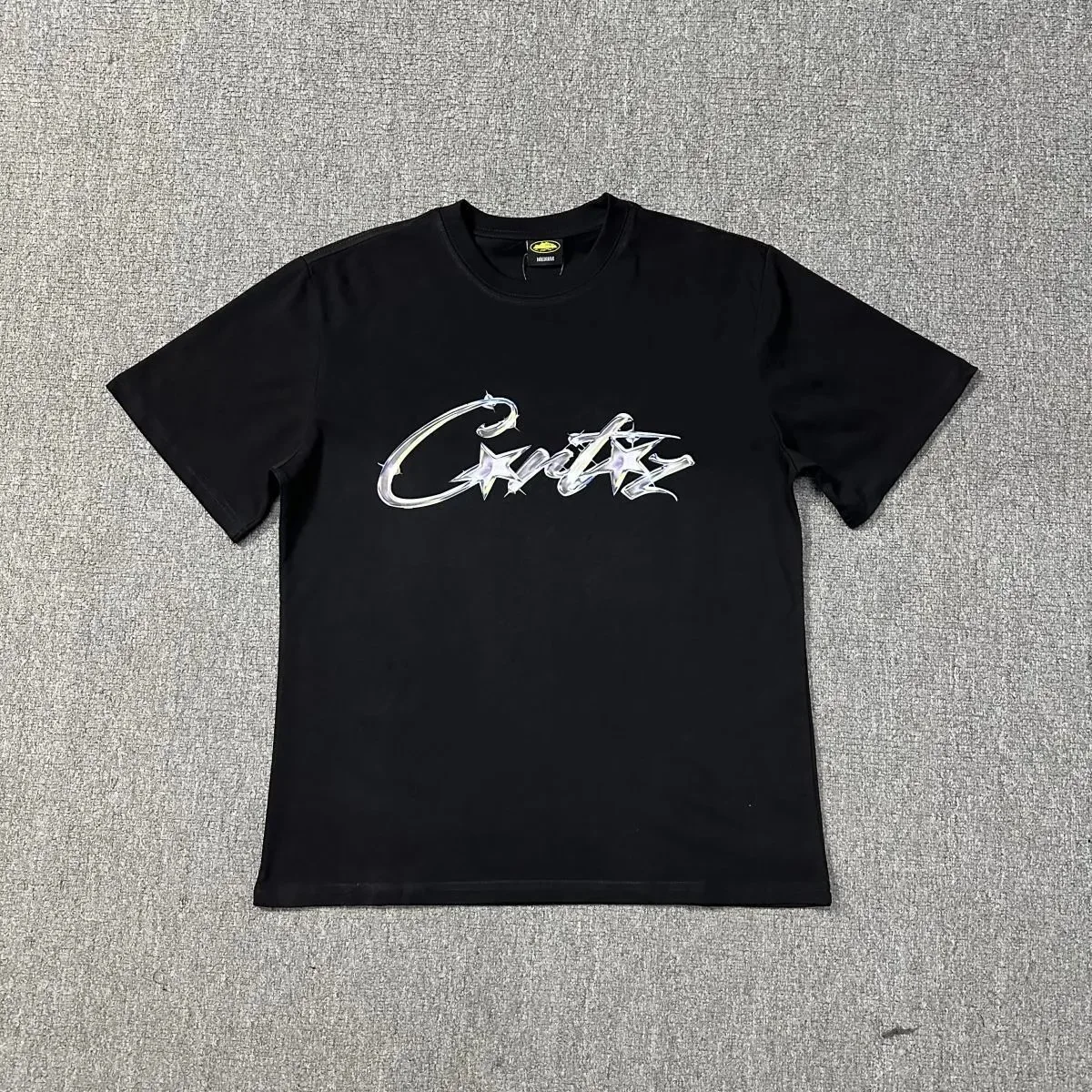 Corteiz Chrome Star Logo T-Shirt Black