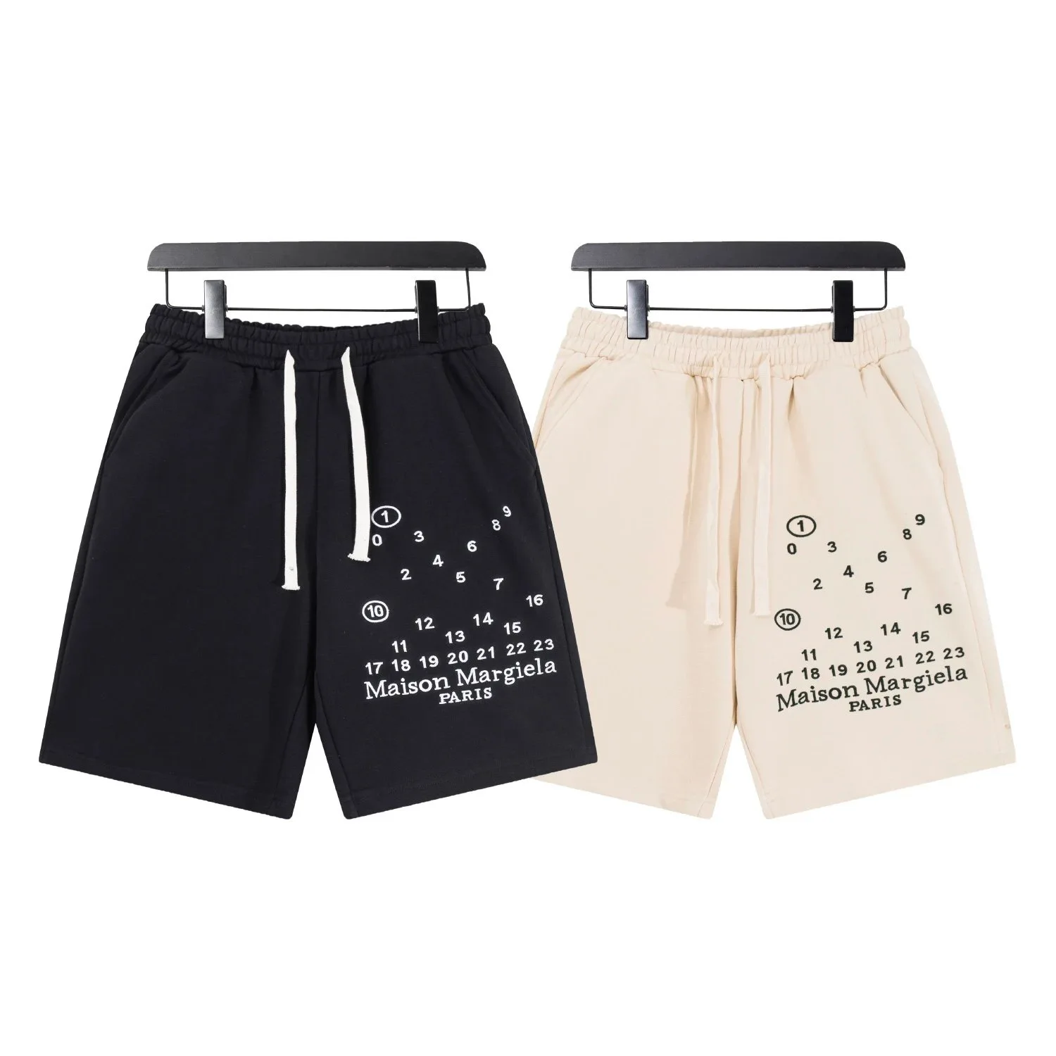 Maison Margiela Numeric Logo Shorts Set Black Beige