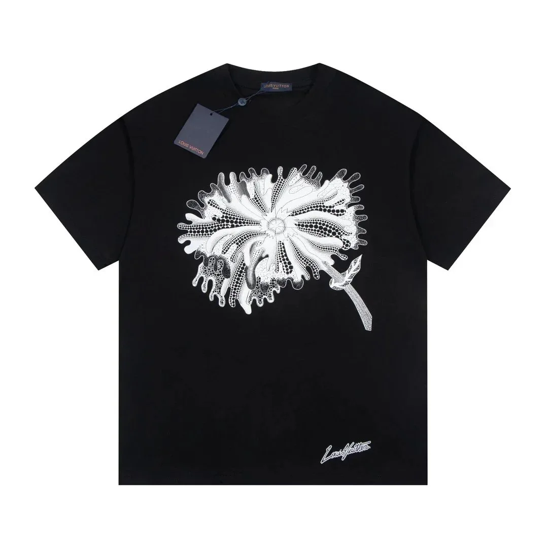 Louis Vuitton Flower Graphic T-Shirt Black White