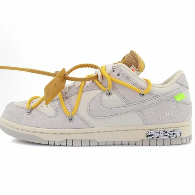 Off-White x Nike Dunk Low White Grey Yellow