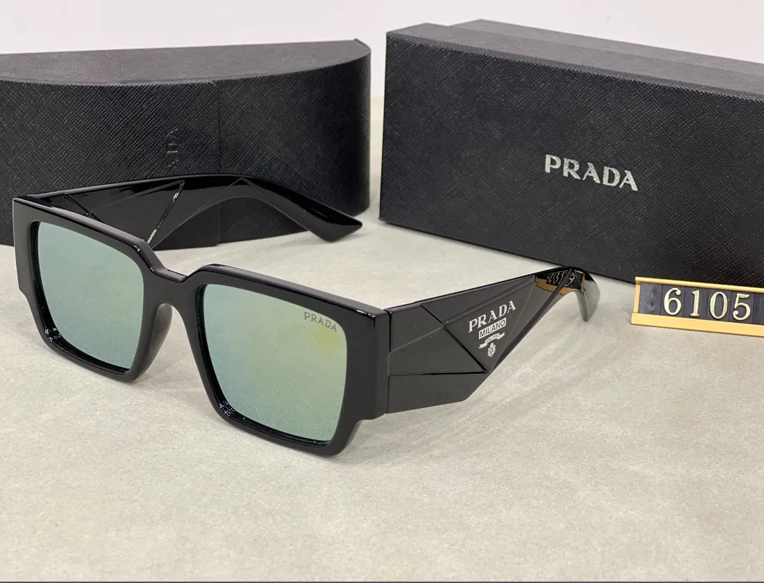 Prada Symbole PR 17WS Sunglasses Black Green Mirror