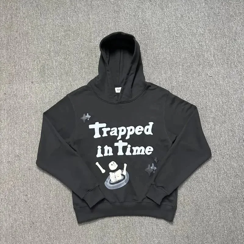 Broken Planet Trapped in Time Hoodie Dark Grey