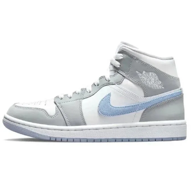 Air Jordan 1 Mid Wolf Grey Aluminum