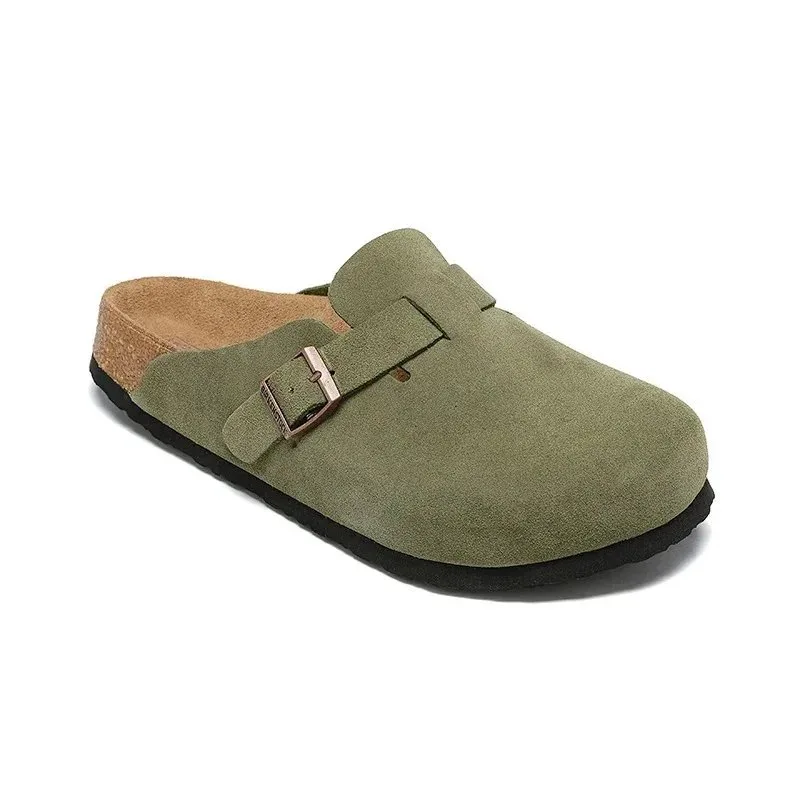 Birkenstock Boston Suede Faded Khaki