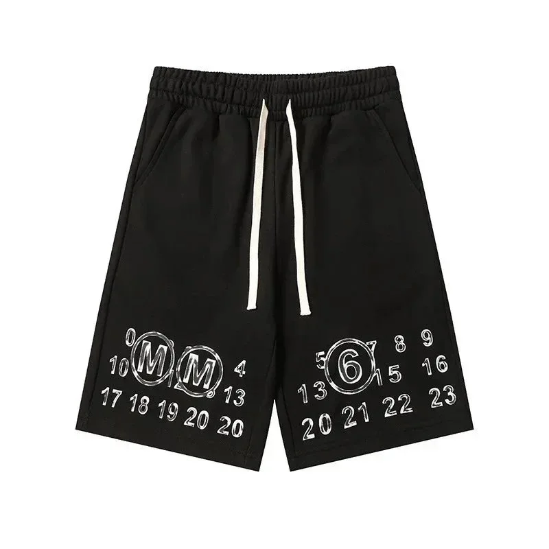 MM6 Maison Margiela Number Graphic Shorts Black
