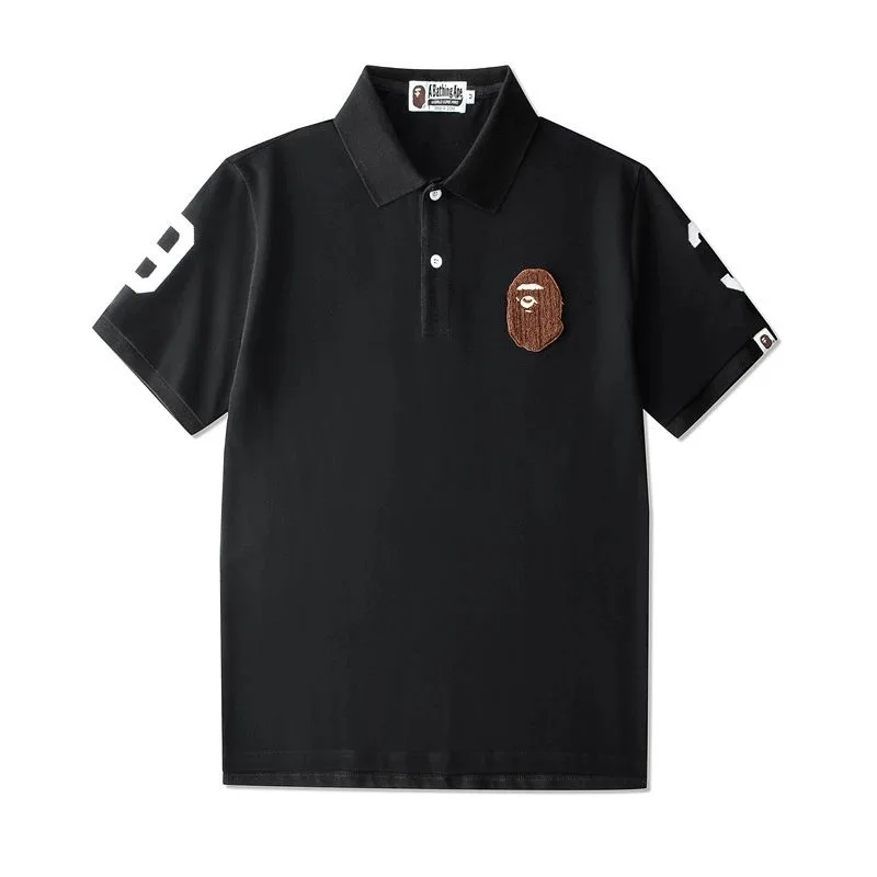 A Bathing Ape Ape Head Polo Black