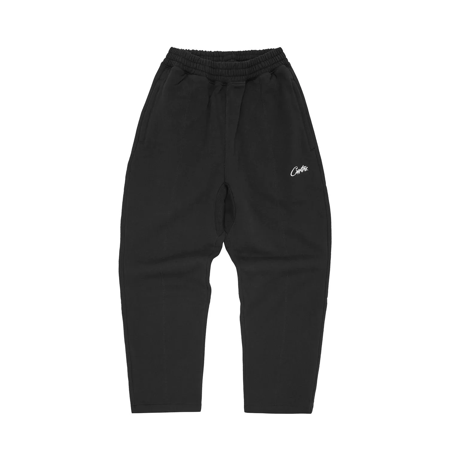 Corteiz Script Straight Leg Sweatpants Black