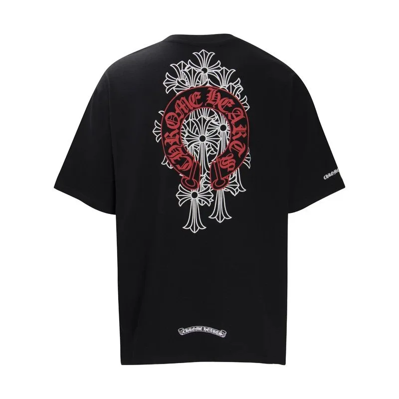 Chrome Hearts Horseshoe Cemetery Cross T-Shirt Black