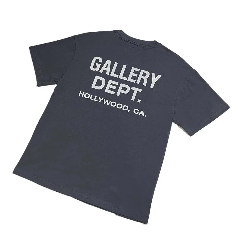 Gallery Dept. Hollywood T-Shirt Charcoal White