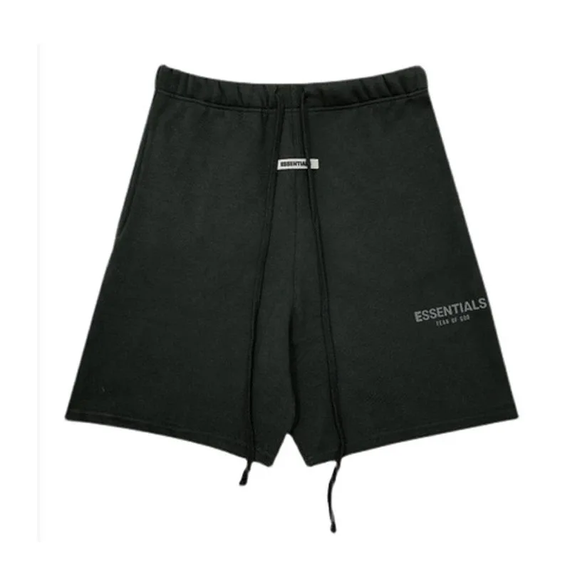 Fear of God Essentials Black Plush Sweatshorts