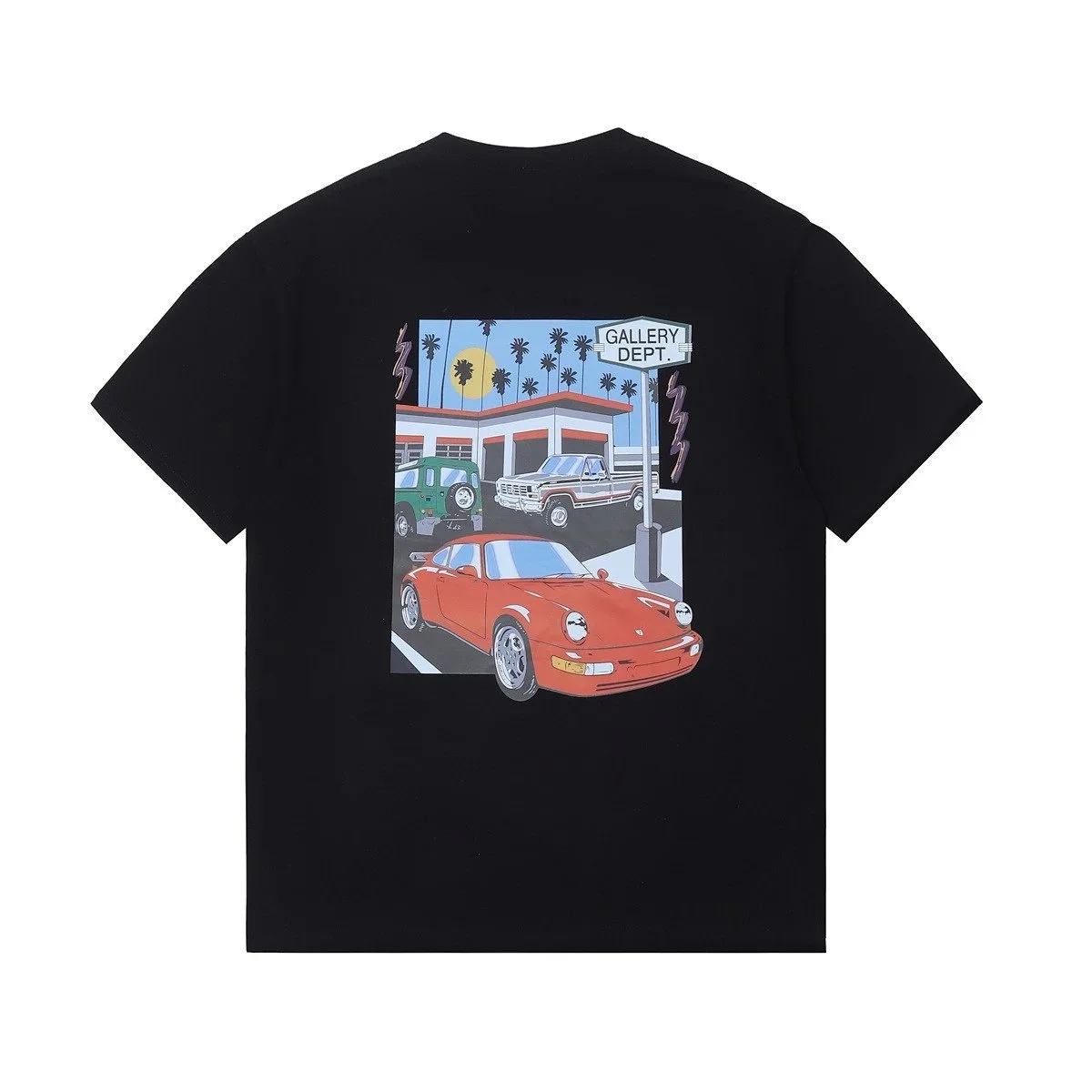 Gallery Dept. California Cars Graphic T-Shirt Black