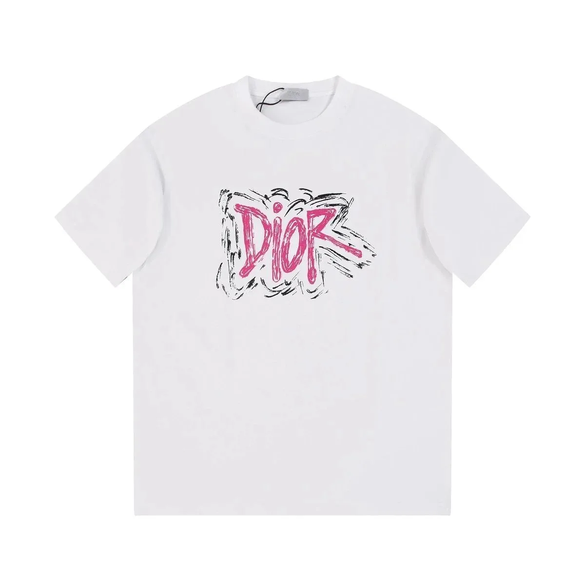 Dior Graffiti Sketch Logo T-Shirt White