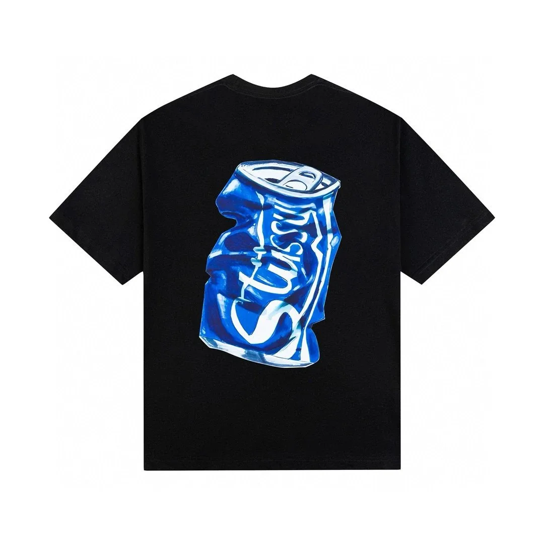 Stussy Can Graphic Black Tee