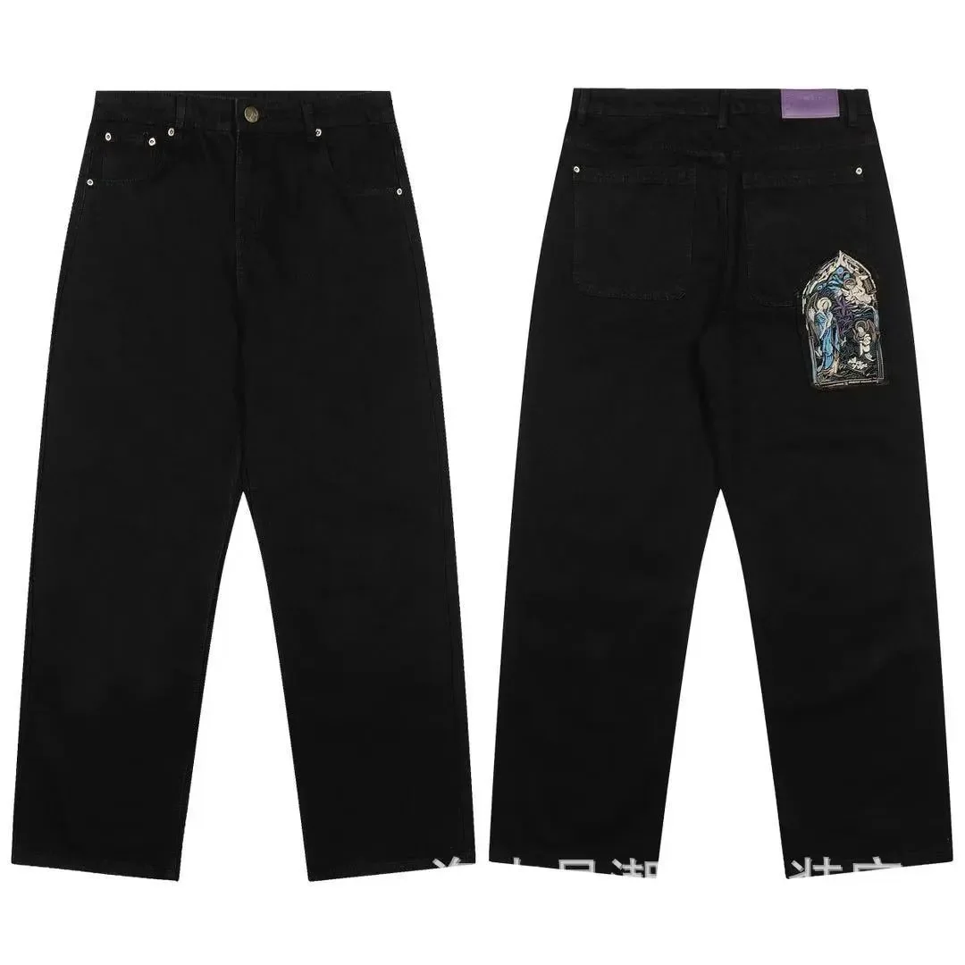 Schulze Stained Glass Graphic Black Jeans