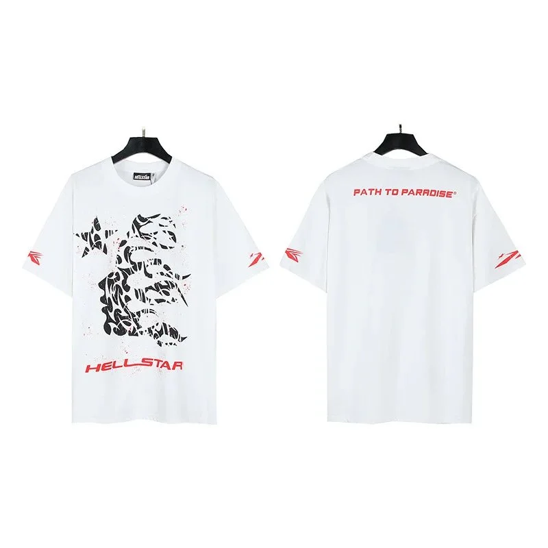 Hellstar Path to Paradise Tribal Face T-Shirt White Red