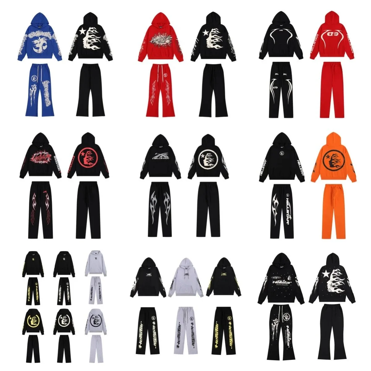 Hellstar Hoodie and Sweatpants Set Black