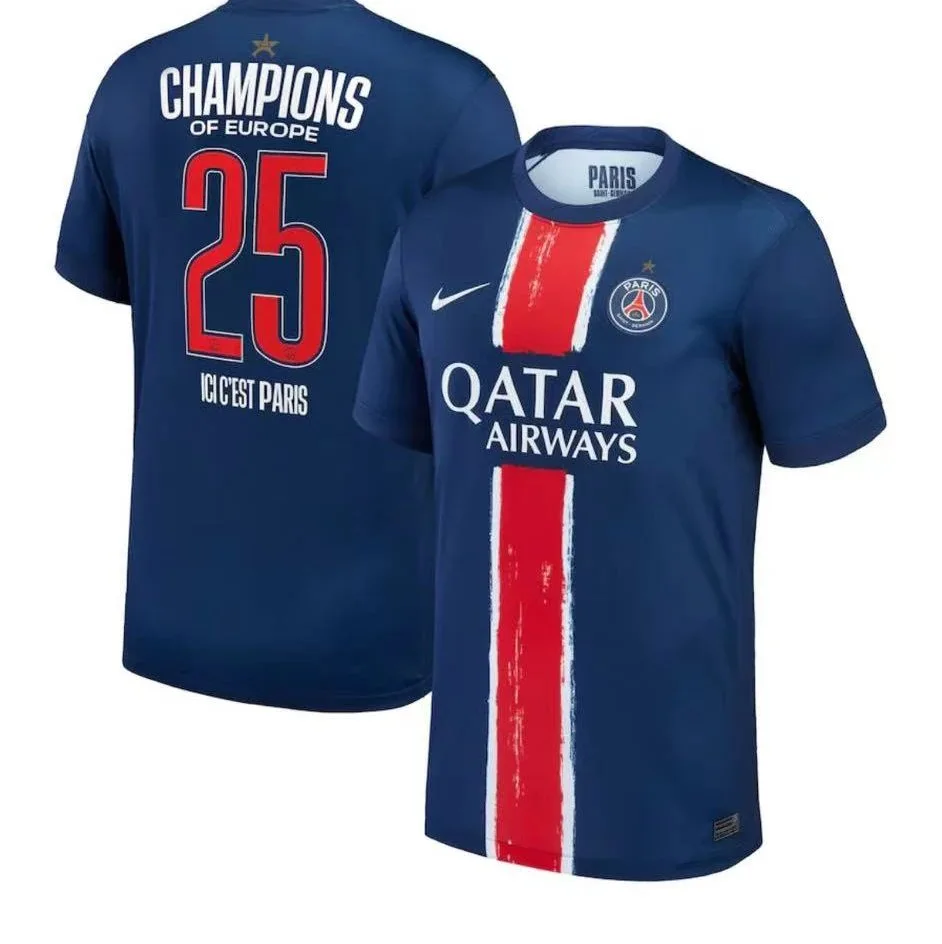 Nike Paris Saint-Germain 2024/25 Stadium Home Jersey Navy Blue