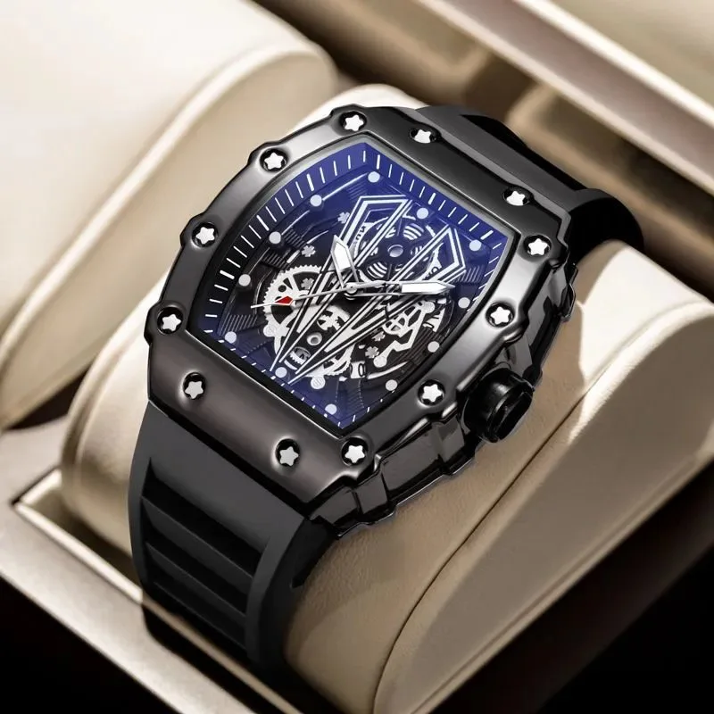 Tonneau Skeleton Dial Watches