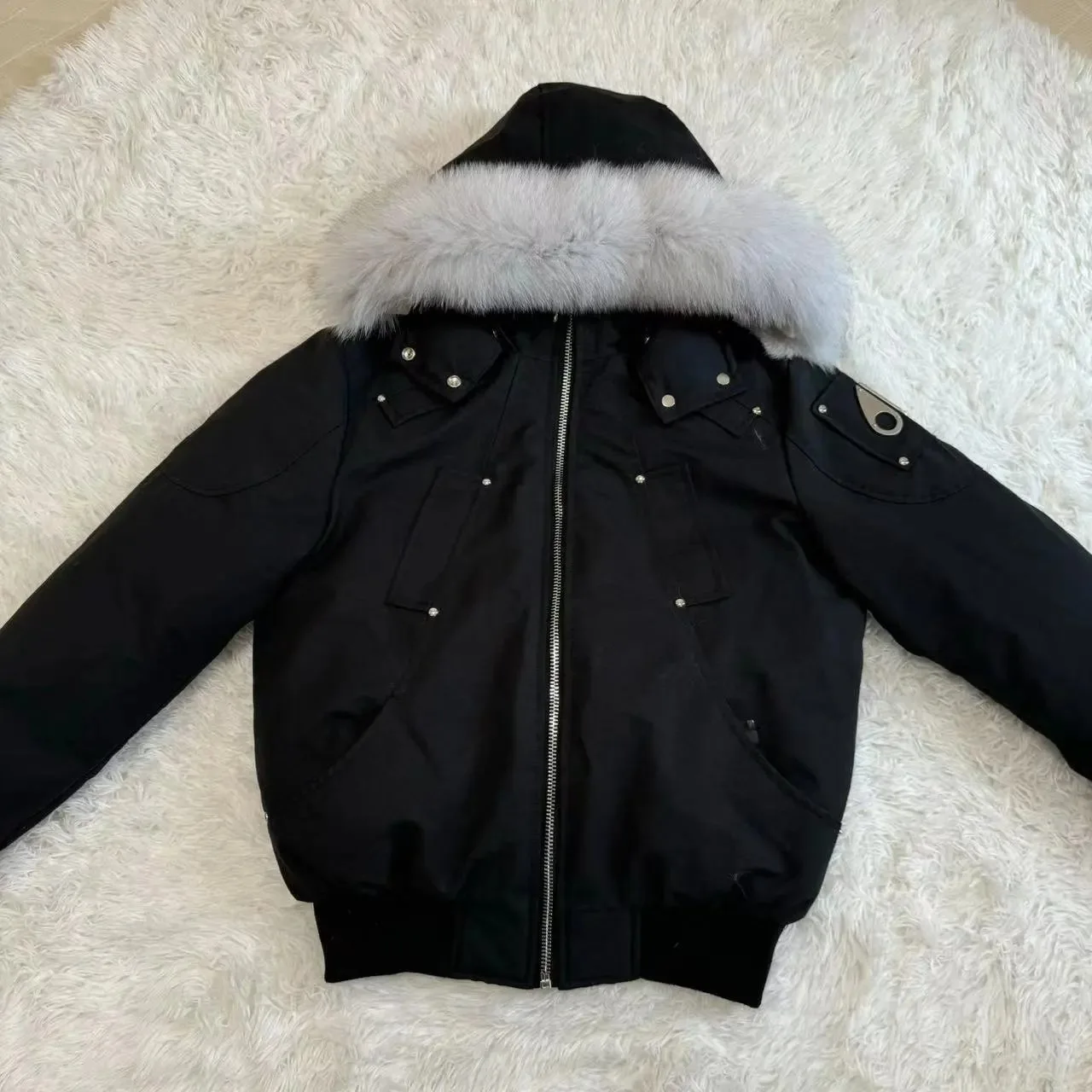 Moose Knuckles Fur Hood Down Jacket