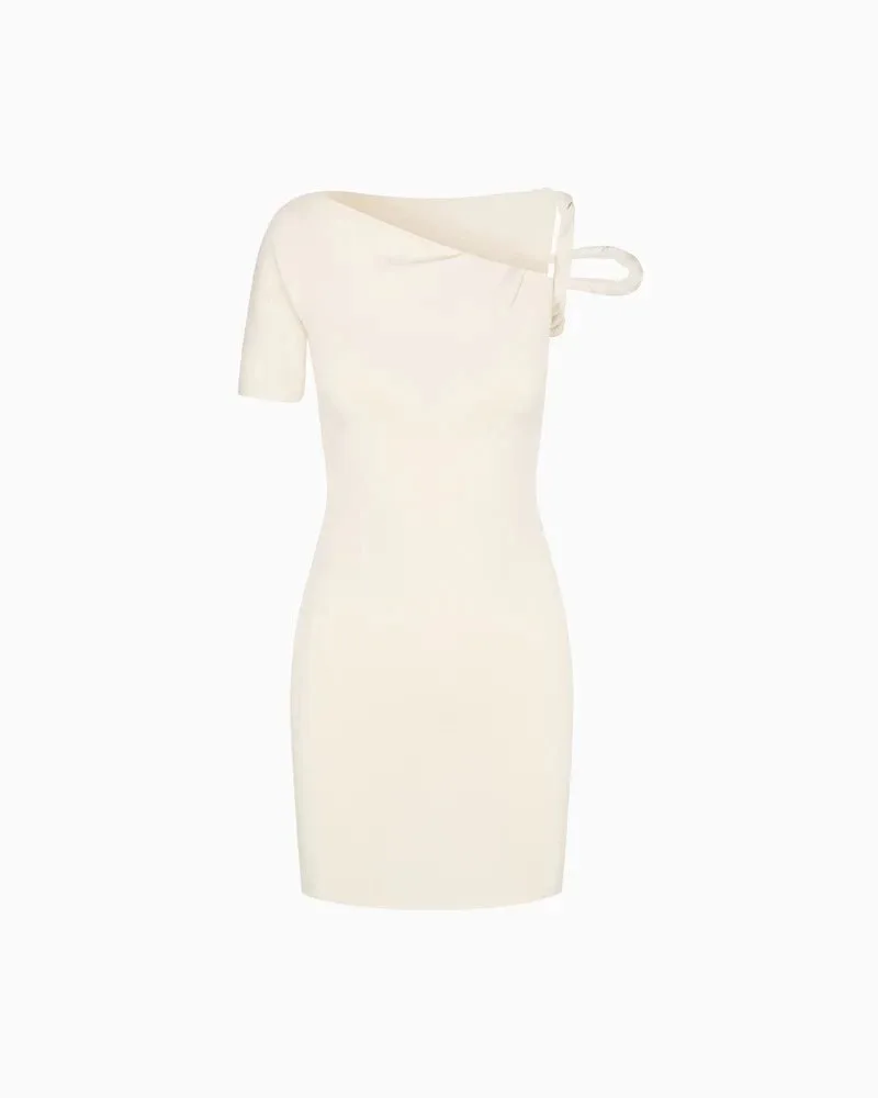 Asymmetric Sleeve Bodycon Mini Dresses
