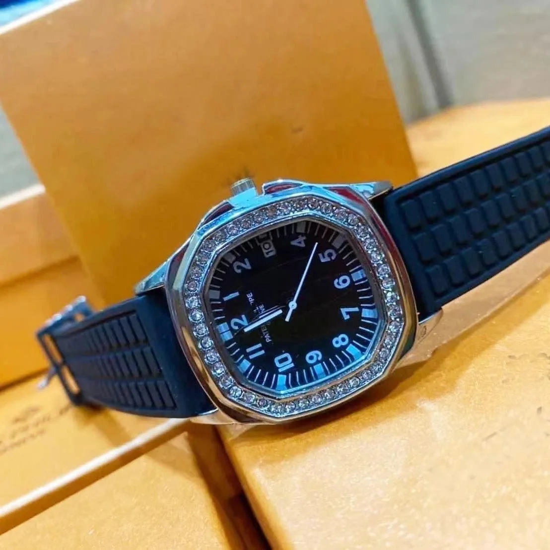 Patek Philippe Aquanaut Diamond Bezel Silicone Watches