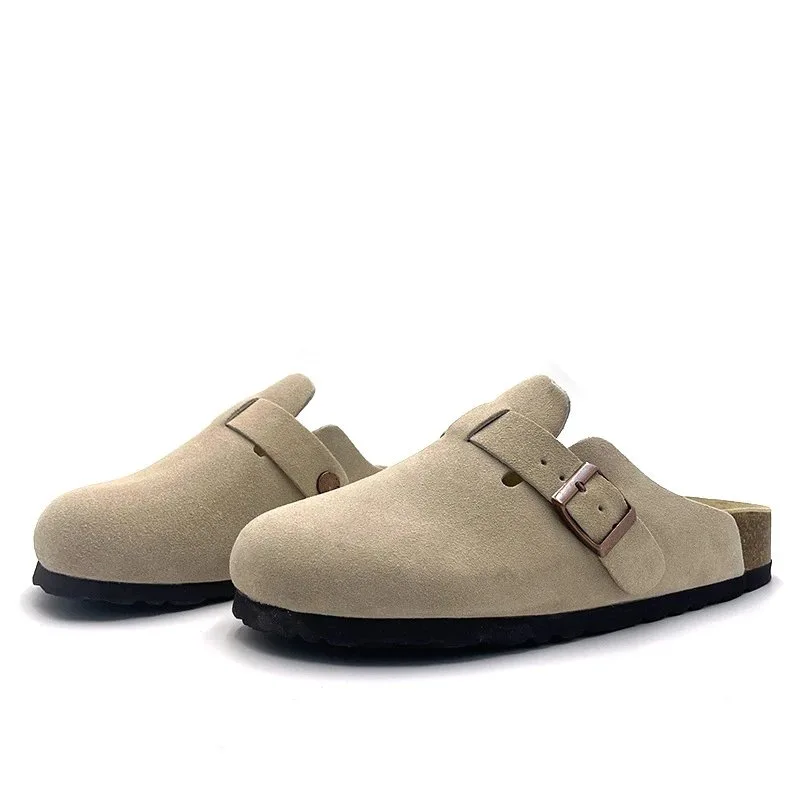 Suede Clog Sandals