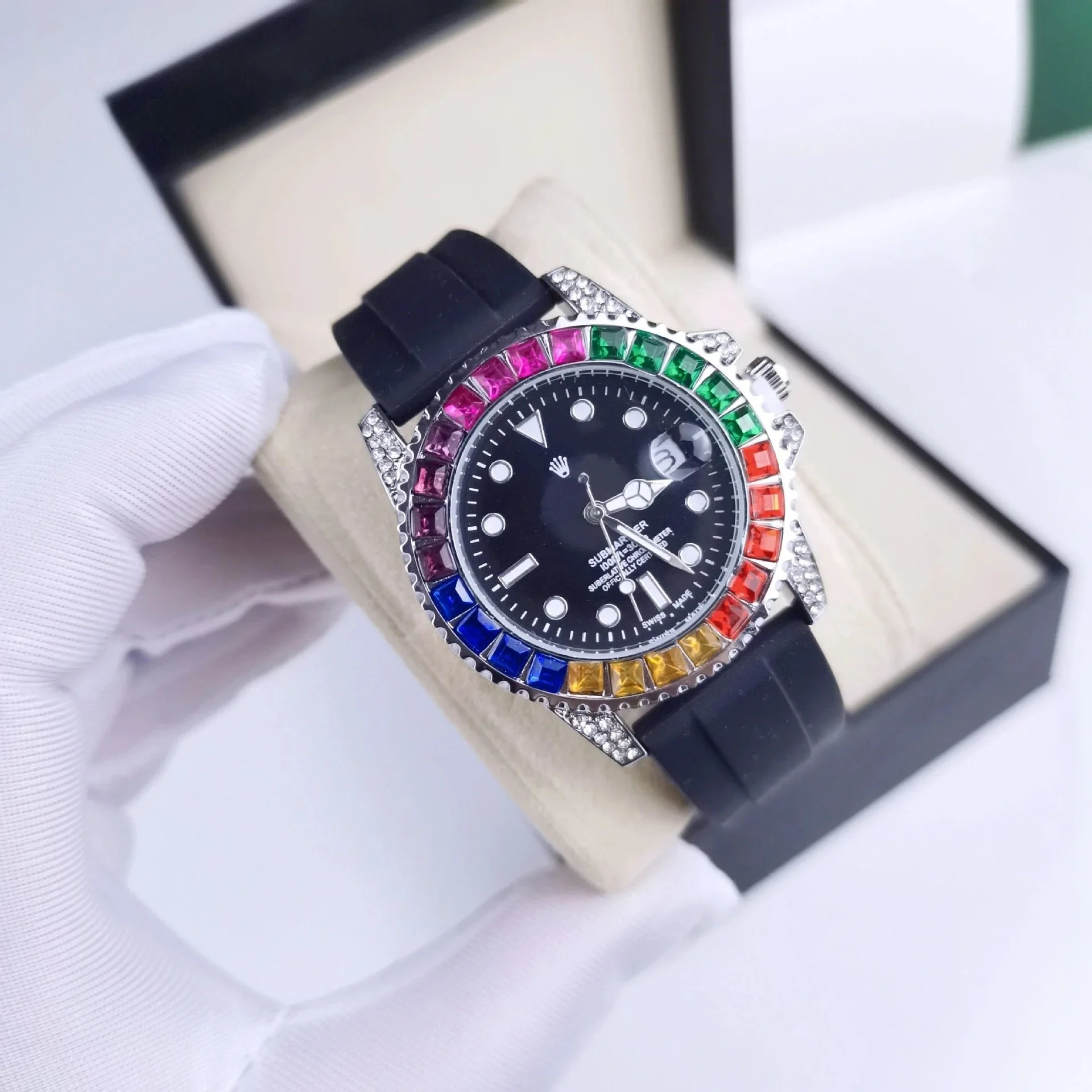Rolex Submariner Rainbow Silicone Watches