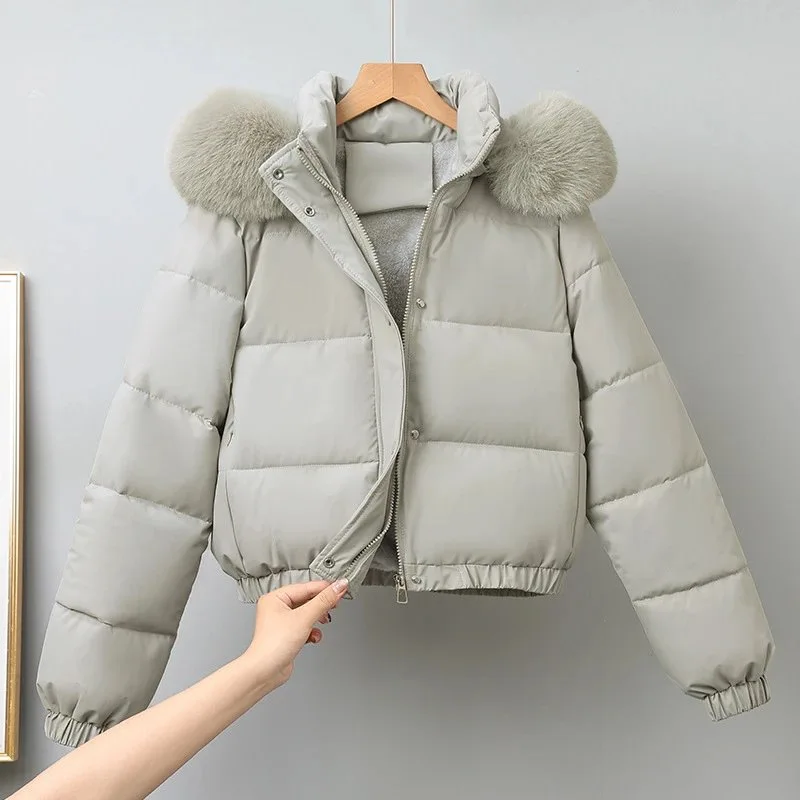 Faux Fur Hooded Puffer Jackets