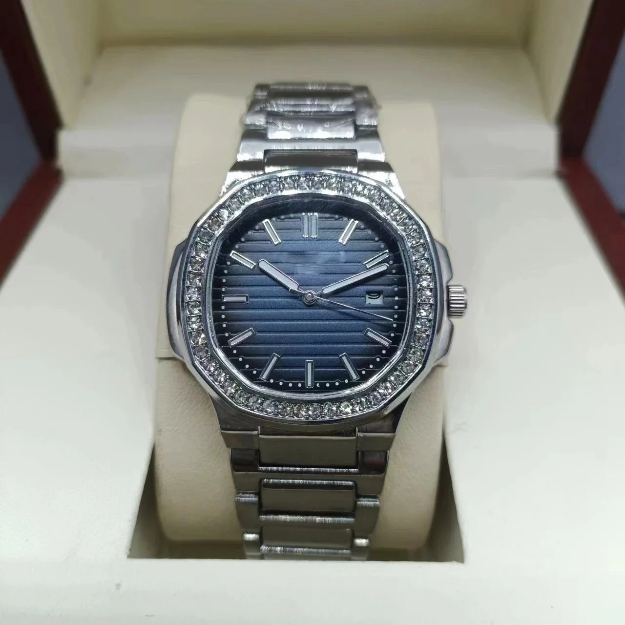 Patek Philippe Nautilus Diamond Bezel Steel Watches
