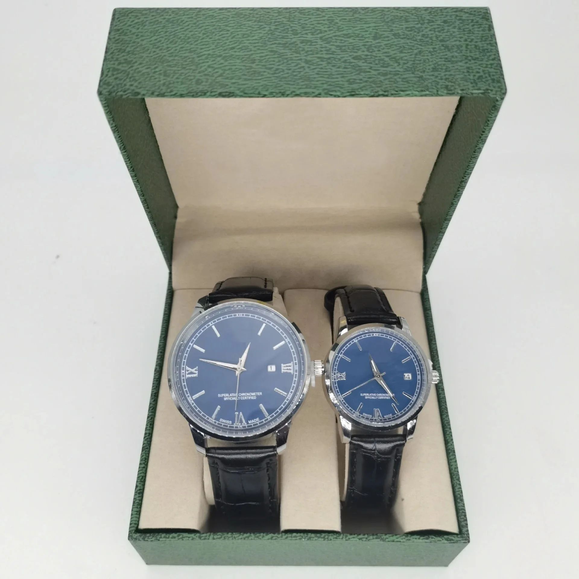 Leather Strap Couple Watch Pair