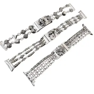 Chrome Hearts-Style Metal Apple Watch Band