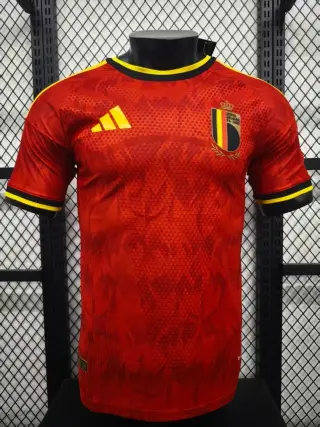 The home jersey of the Belgian national men football team designed by Adidas