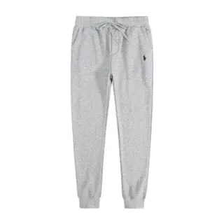 Ralph Lauren Pony Logo Light Gray Cuffed Sweatpants