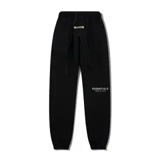 Essentials small side logo black jogger pants