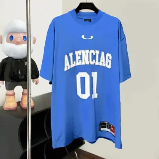 Balenciaga-Style American Basketball-Themed Oversized T-Shirt