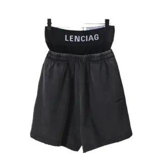 Balenciaga-Style Distressed Sweatpants with Double-Layered Waistband