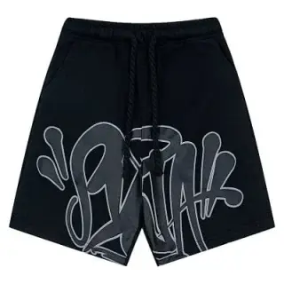 Corteiz Graffiti Big Letter Print Drawstring Sweat Shorts