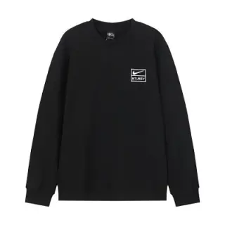Nike x Stussy co-branded small logo crewneck sweatshirt