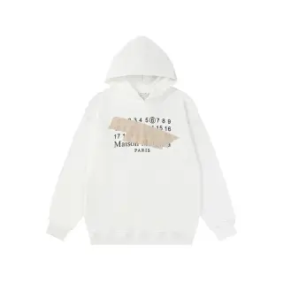 Maison Margiela Classic Numbered Tape Print Hoodie