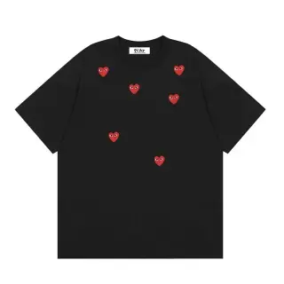 Comme des Garcons PLAY all-over small red heart T-Shirt