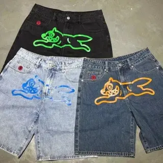 BBC Icecream Classic "Running Dog" Denim Shorts