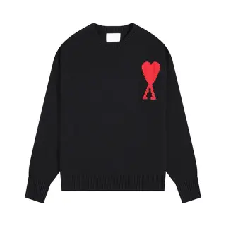 AMI Paris Heart Logo Knit Sweater