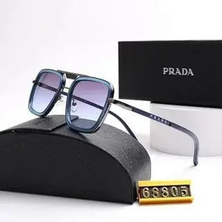 Prada blue frame gradient purple double bridge sunglasses