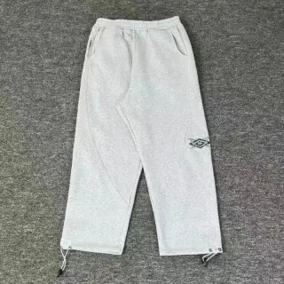 Umbro-style Grey Straight-Leg Sweatpants