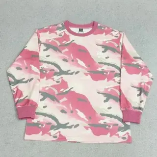 Patta Pink Camo Waffle Long-Sleeve T-Shirt