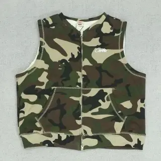 Corteiz Camouflage Sleeveless Zip Vest