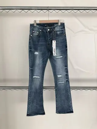 Purple Brand Distressed Flared Jeans